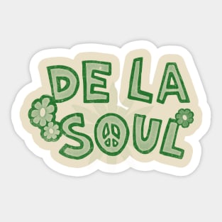 de la soul - green solid style Sticker